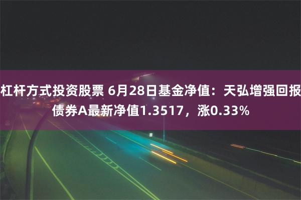 杠杆方式投资股票 6月28日基金净值：天弘增强回报债券A最新净值1.3517，涨0.33%