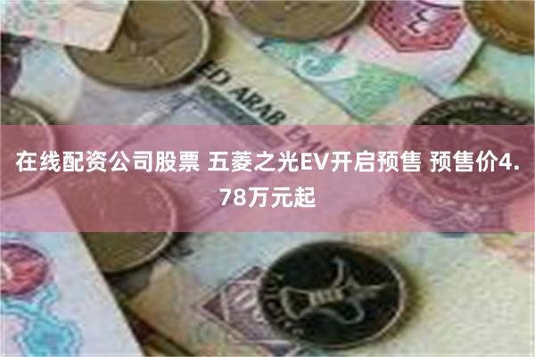 在线配资公司股票 五菱之光EV开启预售 预售价4.78万元起