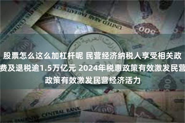 股票怎么这么加杠杆呢 民营经济纳税人享受相关政策减税降费及退税逾1.5万亿元 2024年税惠政策有效激发民营经济活力